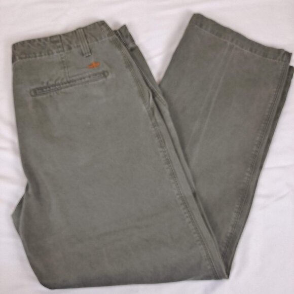 Dockers Size 33 x 30 Gray Flat Front Pants Straight Leg 5 Pocket Zip Fly - Picture 5 of 11